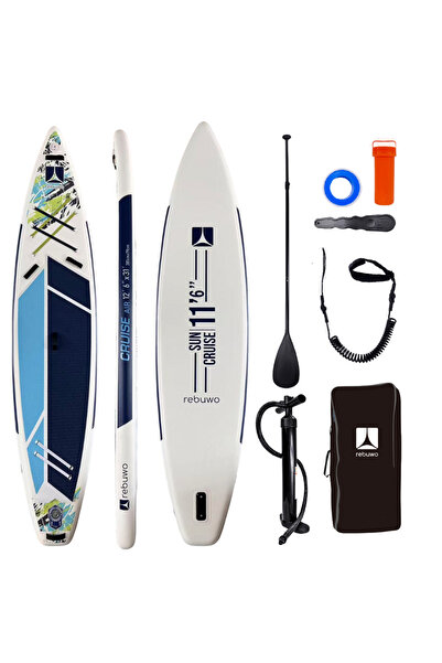 Rebuwo Pro Sup Şişme Sörf Tahtası Stand Up Paddle Board 79*381*15 Cm Mavi Yarış Board