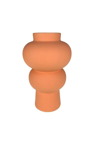 OEM Vază ceramică cu bază îngustă și două cercuri suprapuse, M1, 12x22 cm