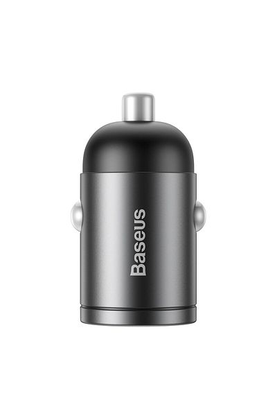 Baseus Mini ładowarka samochodowa inteligentna Tiny Star USB 30W Quick Charge szary