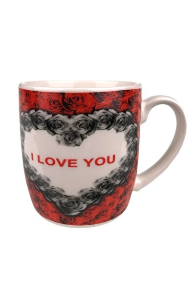 OEM Cană cu textul „Te iubesc”, ceramică, 200 ml, 9X9 cm, M1