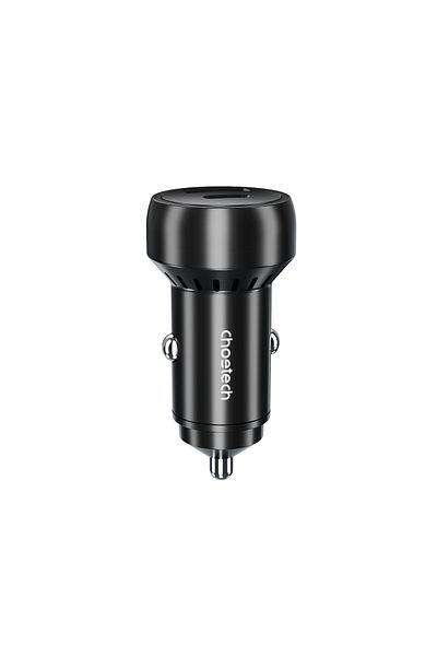 CHOETECH Încărcător auto USB-C USB-A PD 60W cu iluminare LED, negru