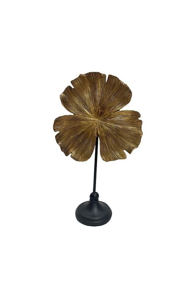 OEM Golden Resin Clover Figurine, 22x19x8.5 cm