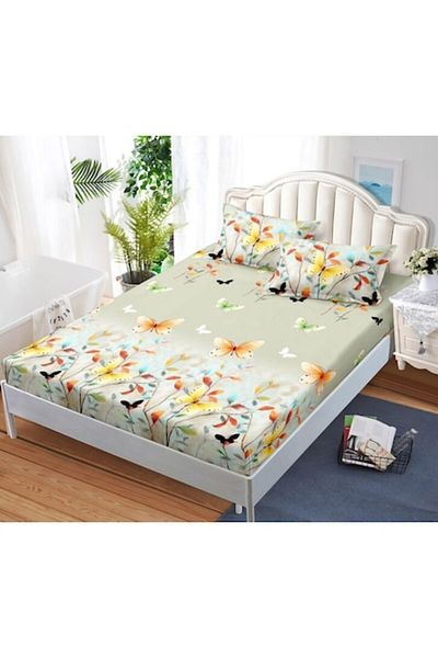 OEM Bed Sheet and Pillowcase Set, Finet, 3 Pieces, 180x200cm, Multicolor