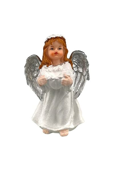 OEM Decorative angel girl, resin, 10x15 cm, white