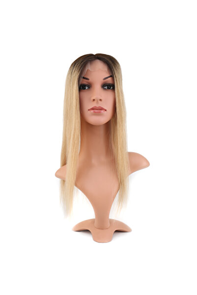 Mina Peruk Ön Kısmı Ekstra Tül Koyu Kestane / Balköpüğü Ombreli Baby Taban Te...