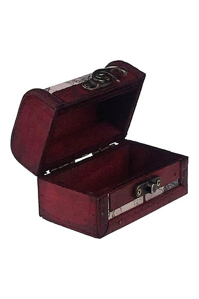 OEM Cutie din lemn cu design hartă, 9x6 cm, multicoloră