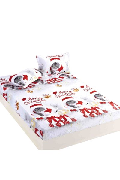 JOJO HOME Bed sheet with elastic and 2 pillowcases, Jojo Home, Finet, for 2 persons, 3 pieces, Multicolor