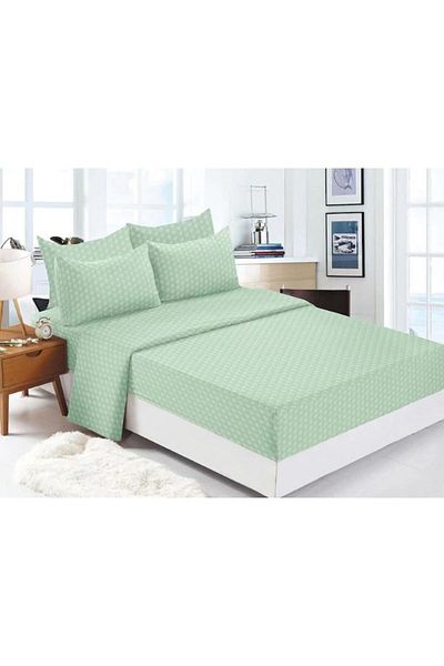 OEM Bed linen set, 6 pieces, 2 persons, 180x200cm, Damask Finetat, Duck Egg Green