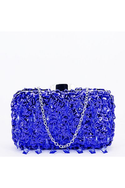 SOFILINE Blue clutch bag with crystals and sequins BME6011 06