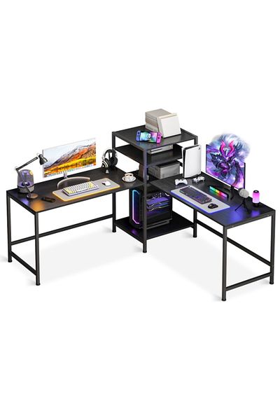 Sheinhome L Shaped Desk Corner Computer Table for Home Office & Study Desk, Gaming Table