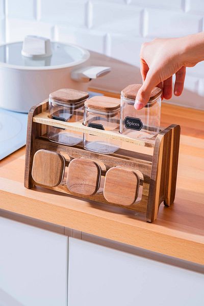 ACAR Calix Set of 6 Spice Rack with Stand