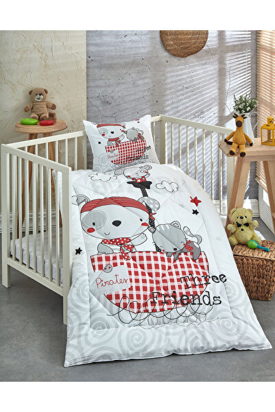 Komfort Home Printed 100% Cotton Silicone Fiber Baby Quilt+Pillow