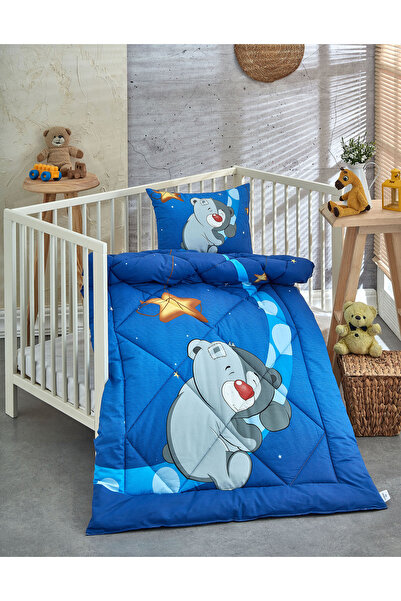 Komfort Home Printed 100% Cotton Silicone Fiber Baby Quilt+Pillow