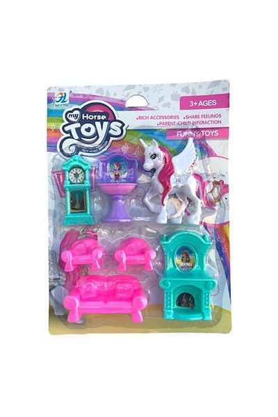 OEM Set cu ponei si accesorii, 28x20cm, Multicolor