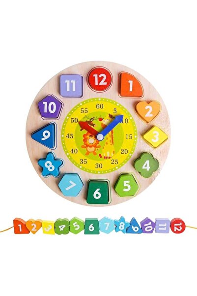 divendi-ro Ceas educativ din lemn, 3 în 1, pentru copii de la 3 ani+, diametr...