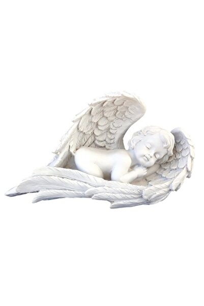 OEM Resin Statue of a Sleeping Angel with Large Wings, Right