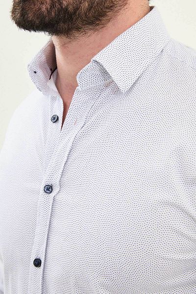 Mcr Patterned Slim Fit Cotton Men's Shirt White - 27074.25Y