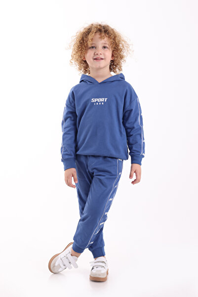 Mixima 3-4-5-6 Yaş erkek çocuk kapşonlu mevsimlik iki iplik alt üst ikili eşofman takım