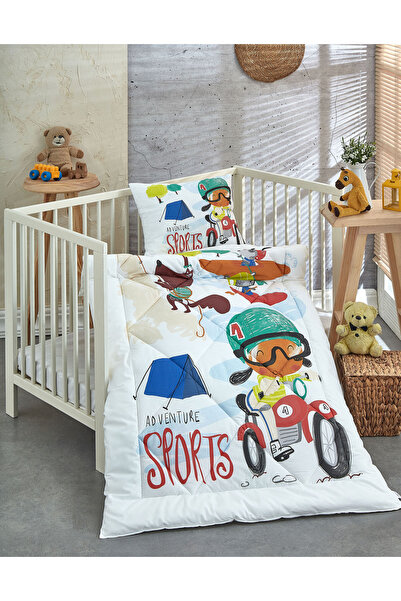 Komfort Home Printed 100% Cotton Silicone Fiber Baby Quilt+Pillow