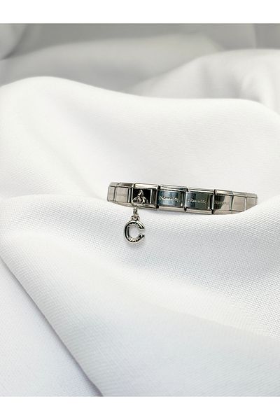 Sumen Butik Letter C Figured Hanging Steel Italian Charm