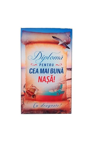 OEM Glass Diploma Decoration with Dedication for Godparent, M5, 10x17cm