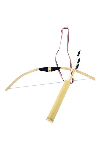 OEM Arc de lemn cu trei săgeți în tolbă, 50x12 cm