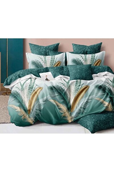 OEM Double bed linen set, feather, reversible sheet, 6 pieces, 2 persons, 230x245cm, Finet