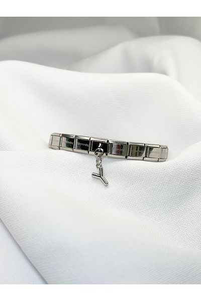 Sumen Butik Italian Bracelet Charm with Letter Y Figure, Charm