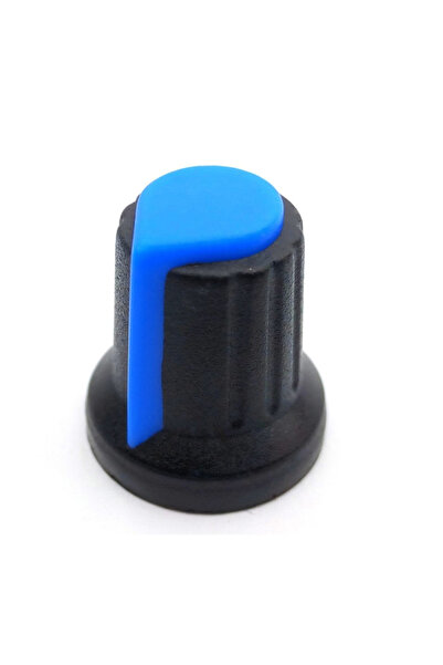 OEM Potentiometer knob, 15x17mm, black-blue
