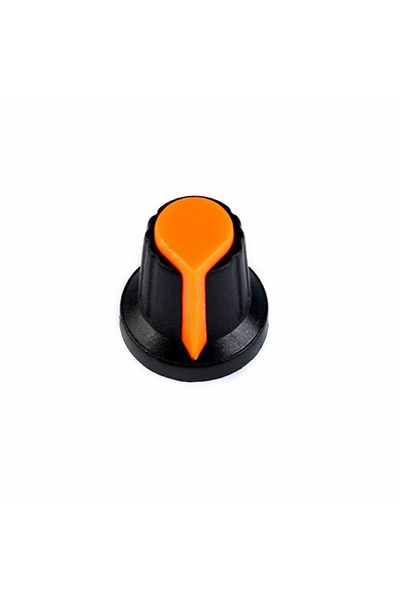 OEM Buton pentru potentiometru, 15x17mm, negru-portocaliu