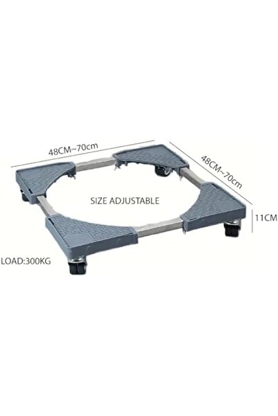 leostar Adjustable Refrigerator Mobile Base with Double Wheels – Movable Stand for Fridge, Washing Machine