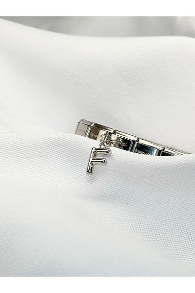 Sumen Butik Letter F Figured Hanging Steel Italian Charm