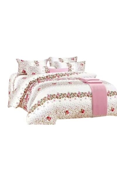 OEM Set de lenjerie de pat, 6 piese, dublu, 230x250cm, Finet, floral, multicolor