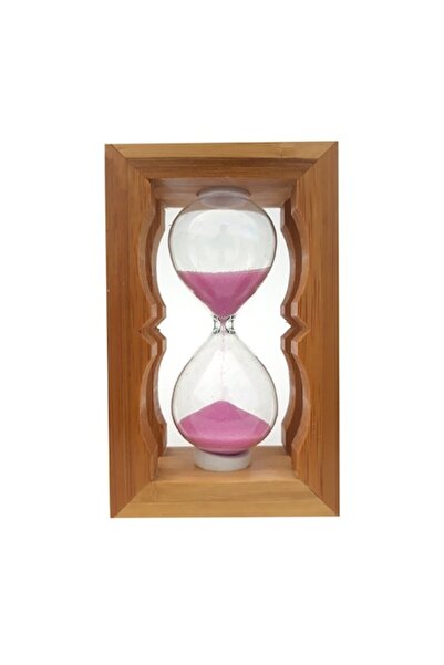 OEM Clepsidră cu nisip pe suport de lemn - 3 minute