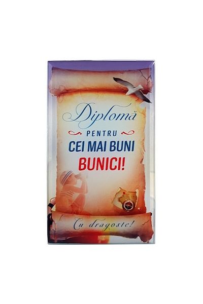 OEM Glass Plaque Diploma, Dedication for Grandparents, M2, 10x17cm