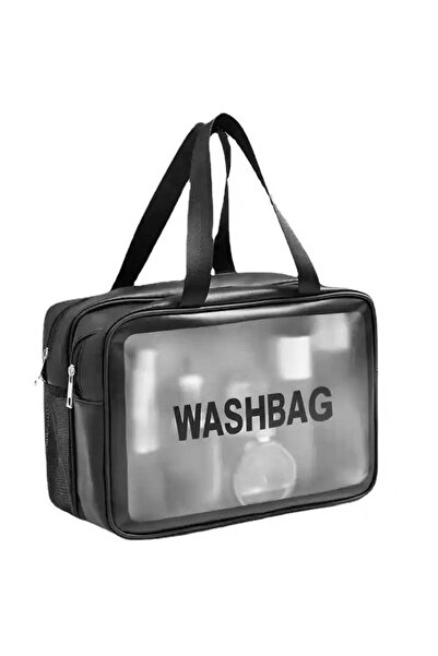 Aptel Козметична Чанта, Водонепромокаем, пластмасова, черна, 30x21x12см