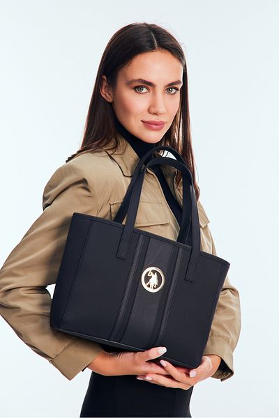 U.S. Polo Assn. Black-Black Women's Shoulder Bag Us8029