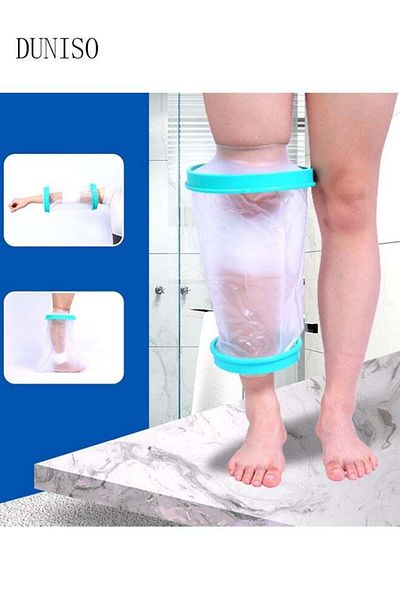 fun zone Shower waterproof protective cover, adult knee waterproof plaster protector, leg surgical wound band