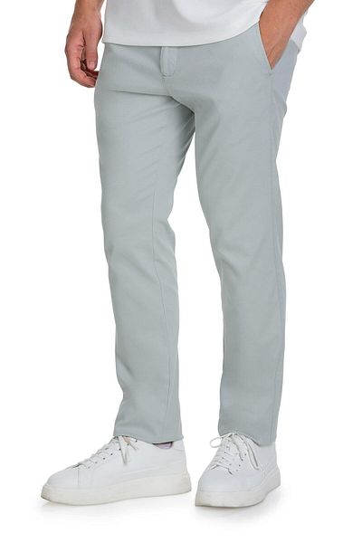 Hatemoğlu Gray Regular Fit Canvas Trousers with Side Pockets