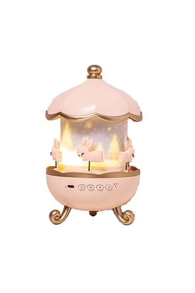 divendi-ro Rotating star projector, with night light function, adjustable light,music, projections, pale pink