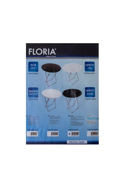 Floria Round folding table with mdf top, dimensions 70x70cm, white / ZLN 6944