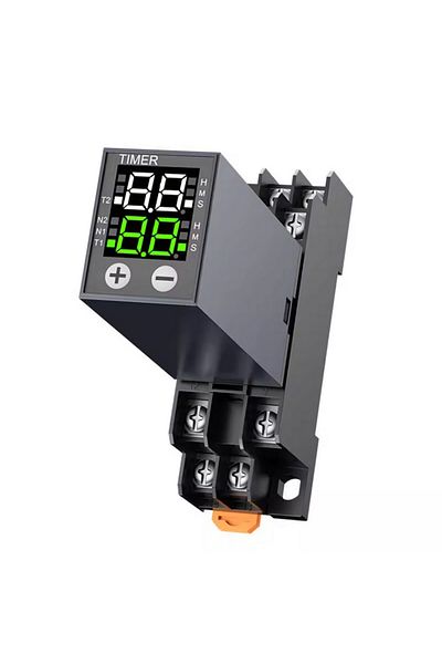 OEM Releu de timp cu display digital, H3Y-2 DC24V, cu baza