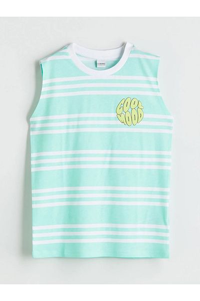 LC Waikiki Lcw Kids Green Crew Neck Male Child Undershirt