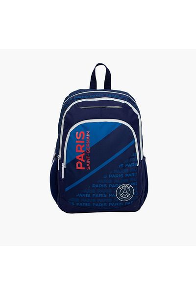 PSG 17-inch Logo Detail Backpack with Adjustable Straps and Zip Closure - 31x13x40 cms