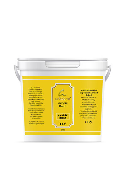 Artzone Akrilik Boya 1000ml - Sarı