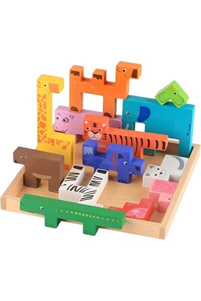 divendi-ro Puzzle 3D cu 13 figurine de animale, stivuibil, pentru copii de la...
