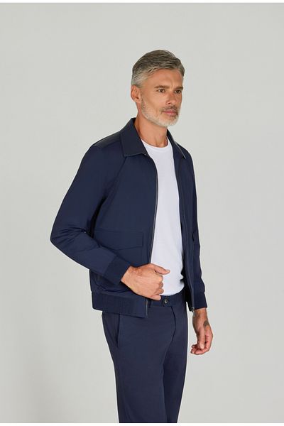10 Crosby Derek Lam Shirt Collar Navy Blue Men's Coat