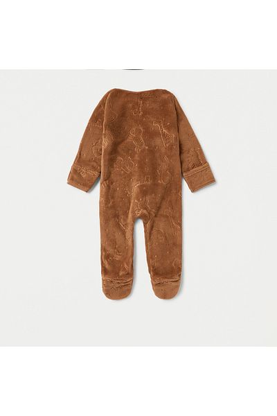 Juniors Textured Closed Feet Coverall with Long Sleeves and Zip Closure