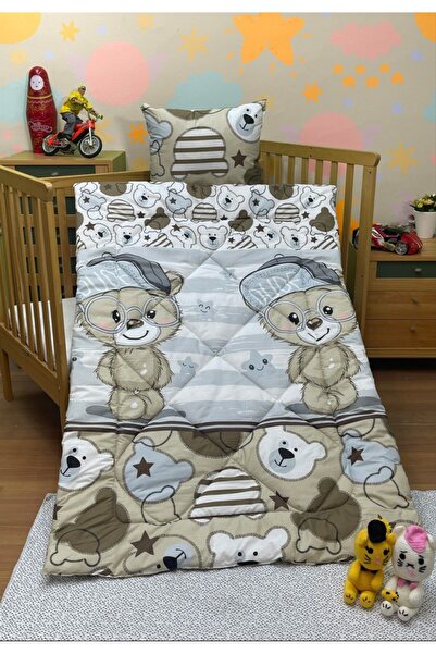 Komfort Home Printed 100% Cotton Silicone Fiber Baby Quilt+Pillow