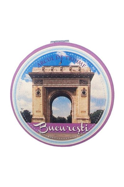 OEM Metal Purse Mirror, Bucharest, 7x7cm, Multicolor, M3